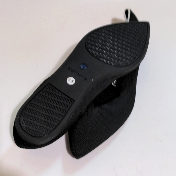 ROTHY'S THE POINT BLACK SOLID WOMEN'S FLAT SHOES - Picture 9 of 16